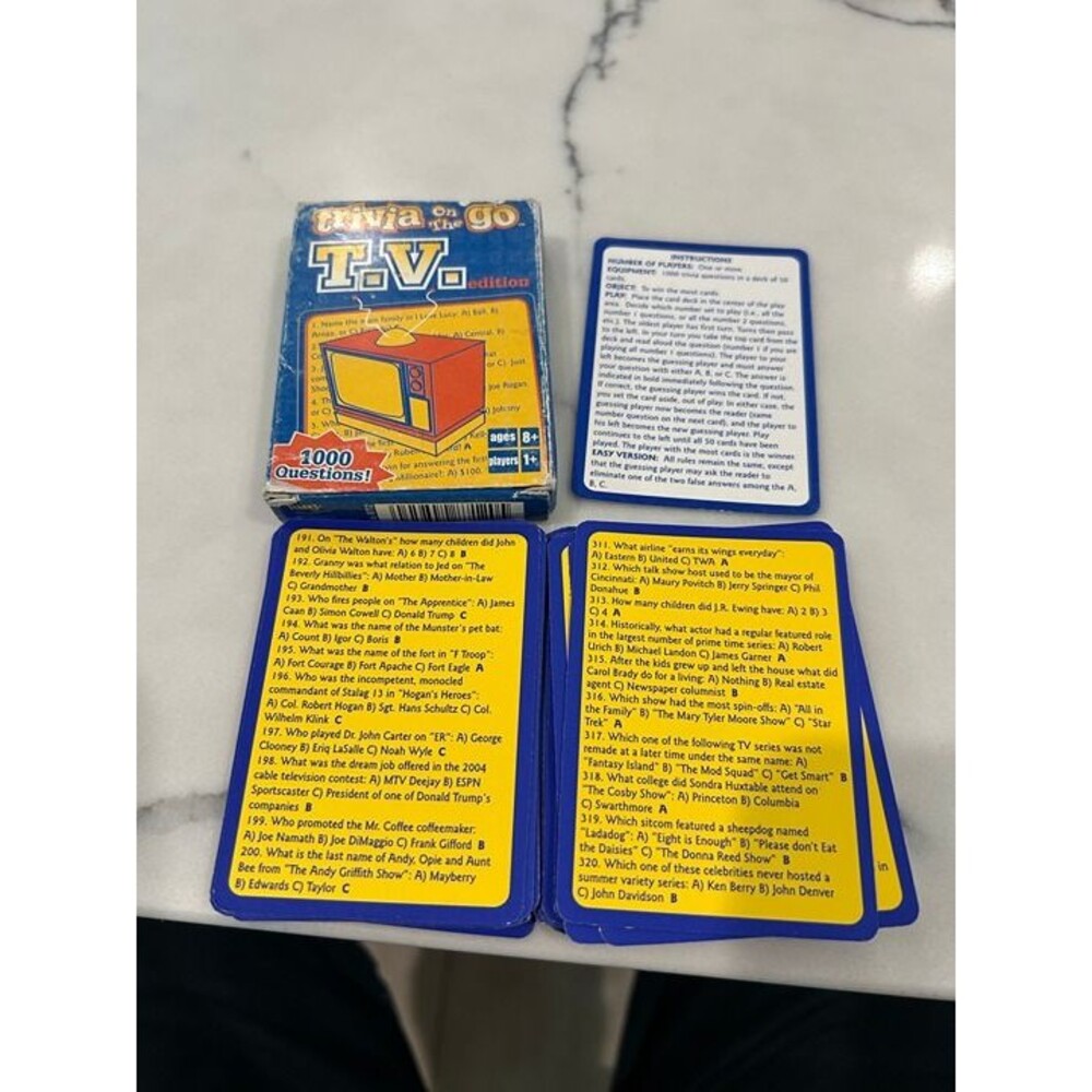 Fundex - TV Trivia Card Set Complete 1000 Questions - 2004